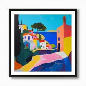 Abstract Travel Collection Greece 1 Art Print