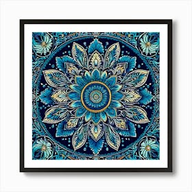 Paisley Tapestry A Classic Paisley Design With Rich Colors And Intricate Details Perfect Mandala 1 Art Print