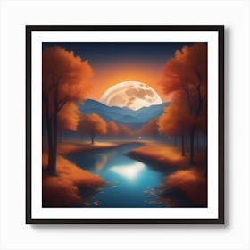 Harvest Moon Dreamscape 25 Art Print