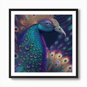 Peacock Art Print