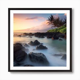 Sunset At Maui Art Print