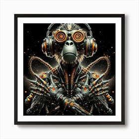 Robot Monkey Art Print