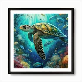 Sea Turtle 5 Art Print