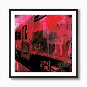 Red Train Art Print