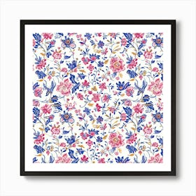 Rose Mist London Fabrics Floral Pattern 6 Art Print