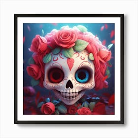 Day Of The Dead Skull 4 Art Print