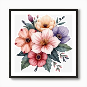 Bouquet Of Flowers Art Print