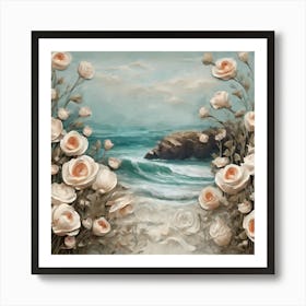 Roses On The Beach Poster