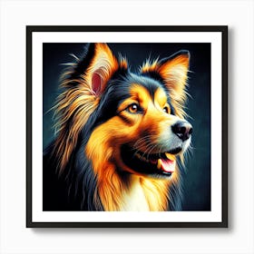 Portrait Of A Dog 1 Art Print