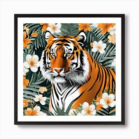 Tiger In The Jungle 2 Art Print