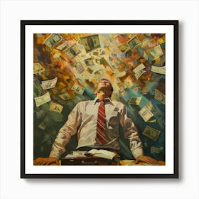 Money Falling From The Sky Art Print