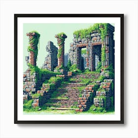 8-bit ancient ruins 2 Art Print