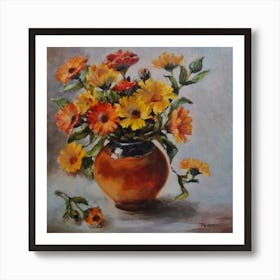 Calendulas Art Print