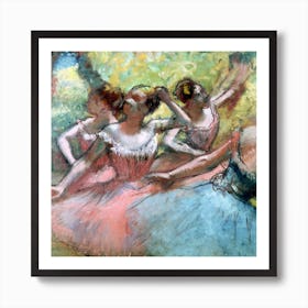 Four Ballerinas On The Stage by Edgar Degas Art Print