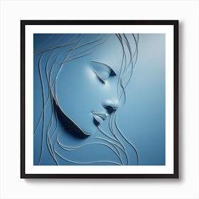 Silhouette a woman 4 Art Print