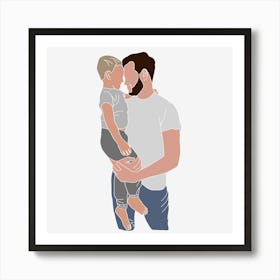 Father And Son Father's Day 4 Art Print