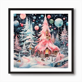 Pastel Pine Pink Perfection Art Print