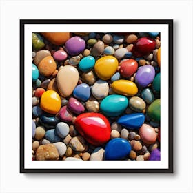 Colorful Pebbles Art Print