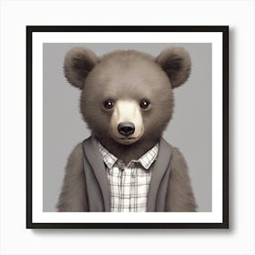 Bear In A Suit Art Print