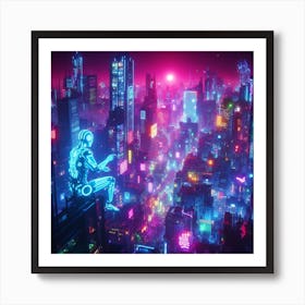 Neon City Art Print