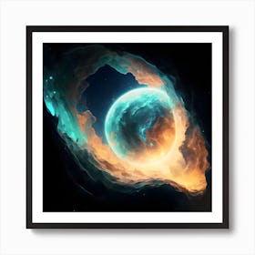 Deep Space Background Art Print