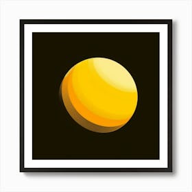 Yellow Sphere Art Print