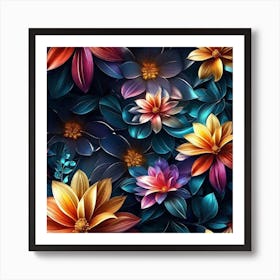 Floral Wallpaper 9 Art Print