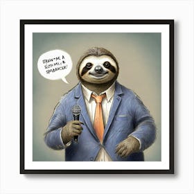 Sloth 67 Art Print