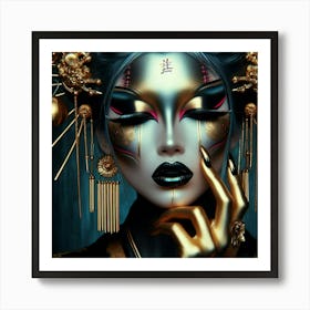 Chinese Geisha Art Print