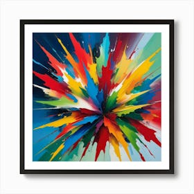 'Color Explosion' Paintings Art Print Art Print