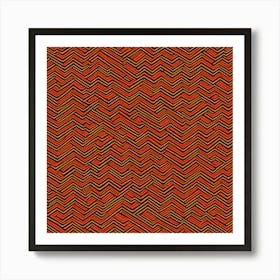 A Seamless Pattern Asymmetrical Zigzags And Jagged Lines, Herringbone Pattern, 141 Art Print
