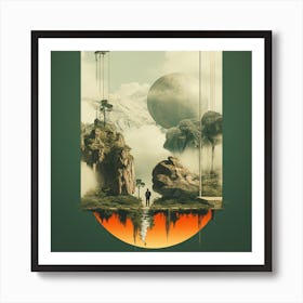 Landscape With A Man Art Print