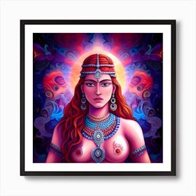 Psychedelic Goddess Art Print