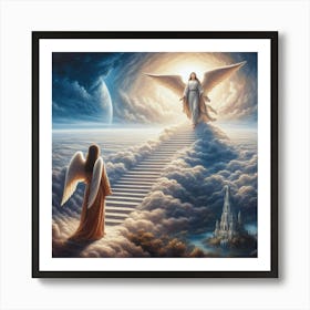 Angels On The Stairway Art Print