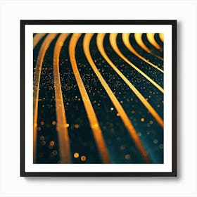 Abstract Golden Rays Art Print