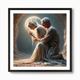 Couple In A Cave Art Print