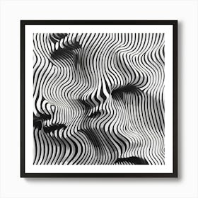 Abstract Zebra Stripes 1 Art Print