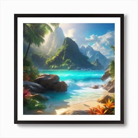 Hawaiian Beach 3 Art Print