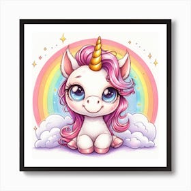 Cute Unicorn 2 Art Print