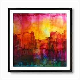 Sunset City 1 Art Print