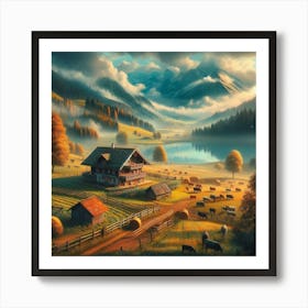 Landscape Painting 379 Art Print
