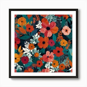 Floral Pattern 15 Art Print