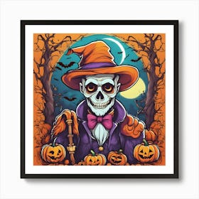 Halloween Skeleton 2 Art Print