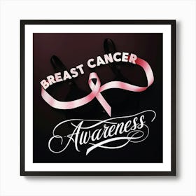 Women Breast Cancer Awareness background in Pink Ribbon international symbol for month October clipart and poster clipart and wall art 5 Art Print