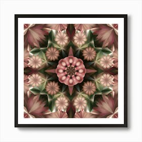 Pink Floral Mandala Art Print