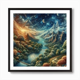 Lucid Dreamscape Art Print