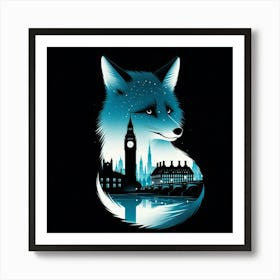 Fox and Big Ben 1 Art Print