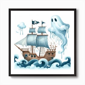 A ghost pirate ship 5 Art Print