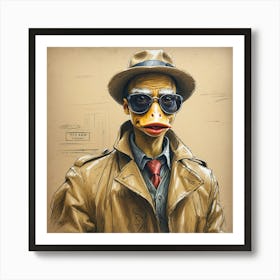 Duck In A Suit 8 Art Print