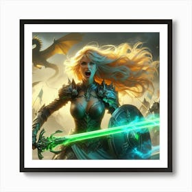 Elven Warrior 3 Art Print